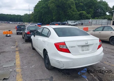 2012 Honda Civic Lx из США, поврежденный, VIN 19XFB2F51CE090032